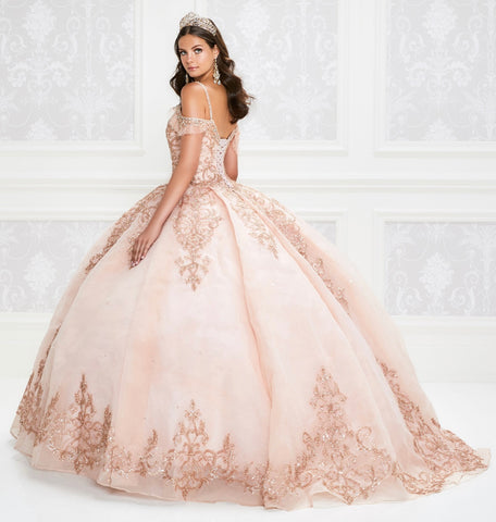 Ariana Vara style PR12008 in Blush and Gold, size 10