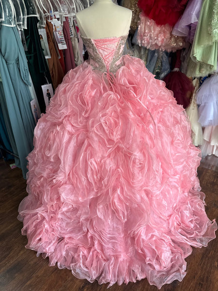 Quinceanera Collection 26801 in pink size 6