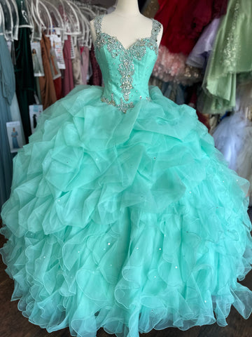 Morilee 89023 in mint color size 10