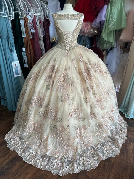House of Wu Quinceanera dress 26918 in Champagne size 8