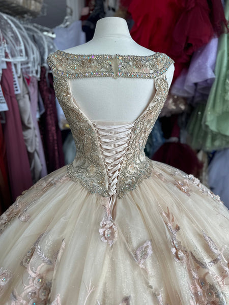 House of Wu Quinceanera dress 26918 in Champagne size 8